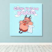 Phil - Giving Up is for Rookies Canvas Print Leinwanddruck (Insitu (Holzboden))