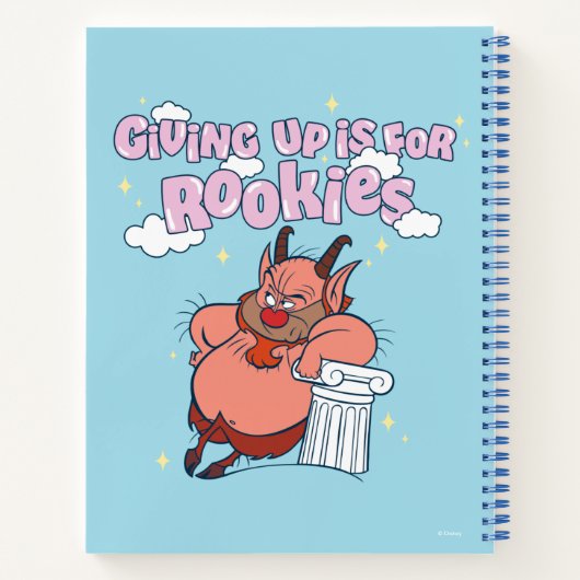 Phil - Giving Up is for Rookies Notebook Notizblock (Rückseite)