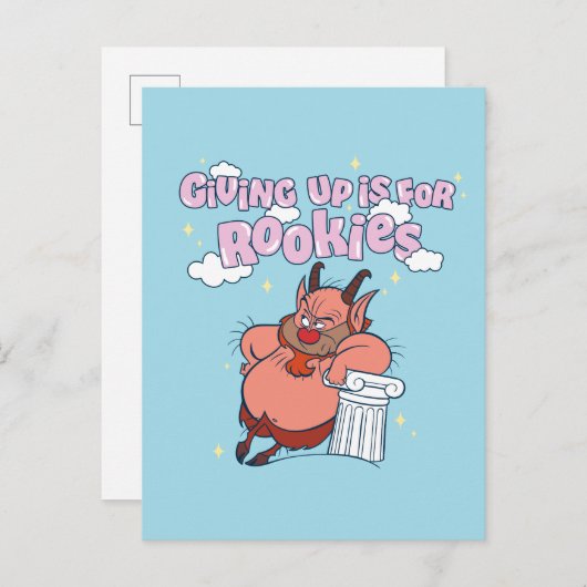 Phil - Giving Up is for Rookies Postcard Postkarte (Vorne/Hinten)