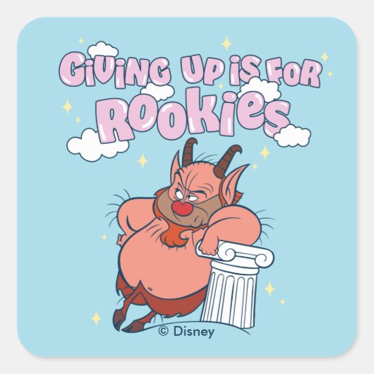 Phil - Giving Up is for Rookies Square Sticker (Vorderseite)