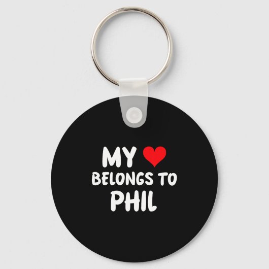Phil - My Heart Belongs To Phil - Love Schlüsselanhänger (Vorderseite)