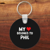 Phil - My Heart Belongs To Phil - Love Schlüsselanhänger (Vorderseite)