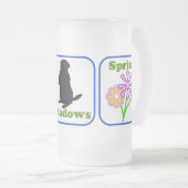 Phil, Schatten, Frühling Mattglas Bierglas (VorderseiteRechts)