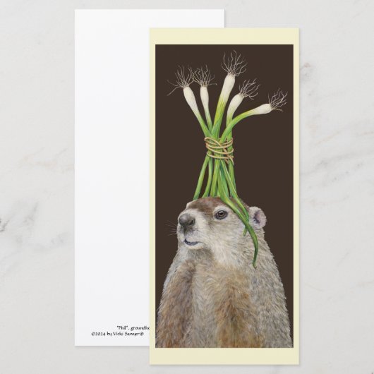 Phil the grundhog flach card (Vorne/Hinten)