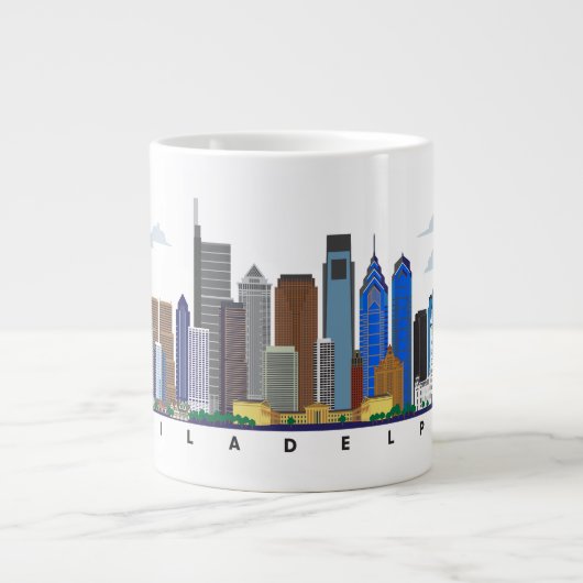 Philadelphia 2023 Panorama Jumbo-Tasse (Vorderseite)