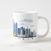 Philadelphia 2023 Panorama Jumbo-Tasse (Rechts)