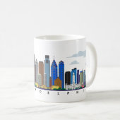 Philadelphia 2023 Panorama Kaffeetasse (VorderseiteRechts)