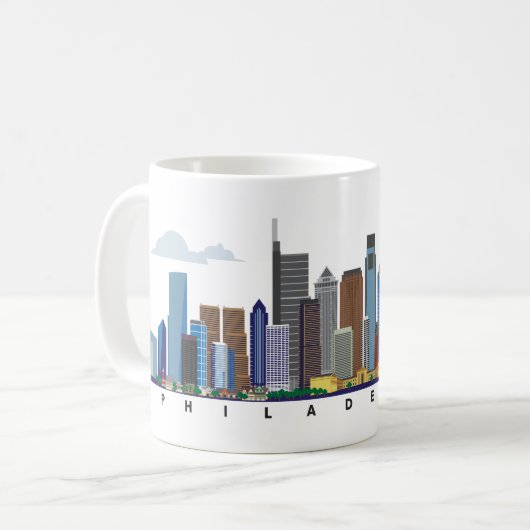 Philadelphia 2023 Panorama Kaffeetasse (Vorderseite Links)