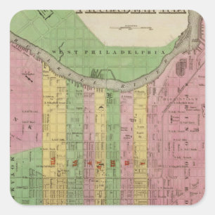 Philadelphia 3 quadratischer aufkleber