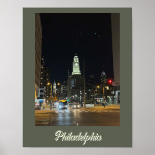 Philadelphia am Nachtposter Poster