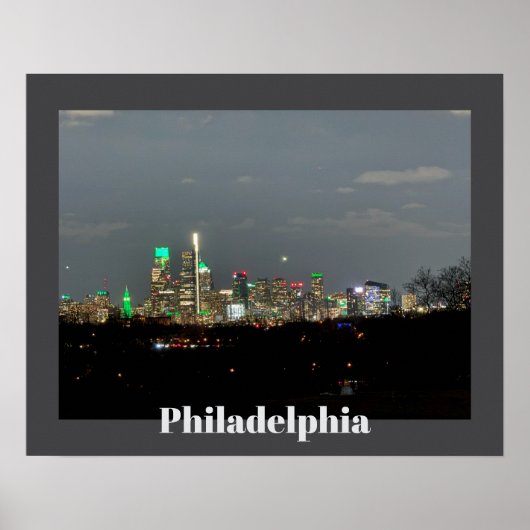 Philadelphia am Nachtposter Poster (Vorne)