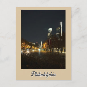 Philadelphia auf der Nachtpostkarte Postkarte