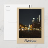 Philadelphia auf der Nachtpostkarte Postkarte (Vorne/Hinten)