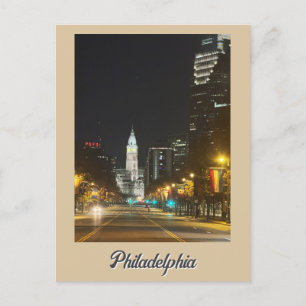 Philadelphia auf der Nachtpostkarte Postkarte
