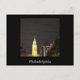 Philadelphia bei Nacht Postkarte