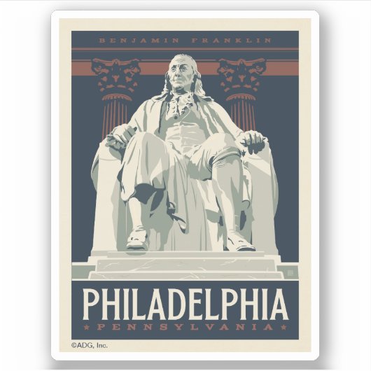 Philadelphia | Benjamin-Franklin-Institut Aufkleber (Vorderseite)