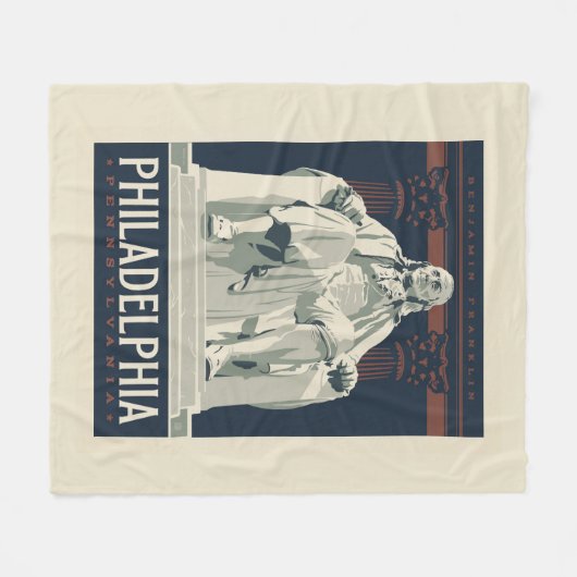 Philadelphia | Benjamin-Franklin-Institut Fleecedecke (Vorderseite (Horizontal))