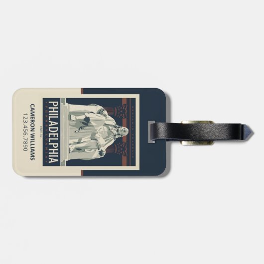 Philadelphia | Benjamin-Franklin-Institut Gepäckanhänger (Rückseite horizontal)