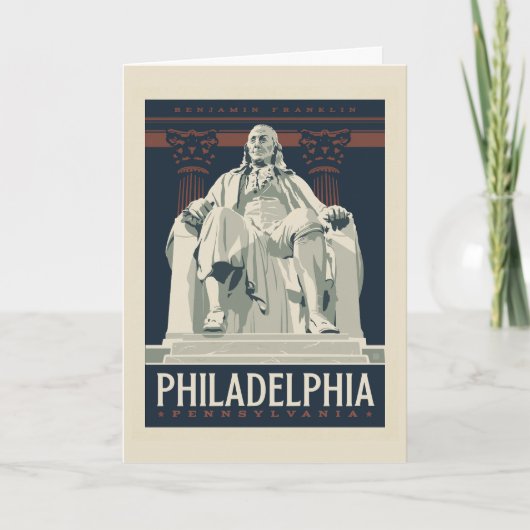 Philadelphia | Benjamin-Franklin-Institut Karte (Vorderseite)