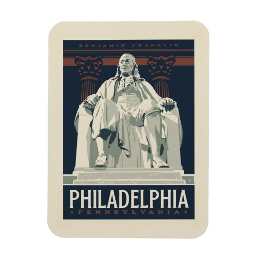 Philadelphia | Benjamin-Franklin-Institut Magnet (Vertikal)