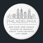 Philadelphia | Benutzerdefinierte Stadtmeldung ode Magnet<br><div class="desc">Ein einzigartiger Magnet für die schöne Stadt Philadelphia,  Pennsylvania. Dieser Schlüsselanhänger zeigt die einzigartige Skyline der Stadt mit ihrem Namen darunter. Unter dem Namen der Stadt finden Sie einen Platz für Ihren einzigartigen Slogan oder Ihre Aussage über Ihre Lieblingsstadt.</div>
