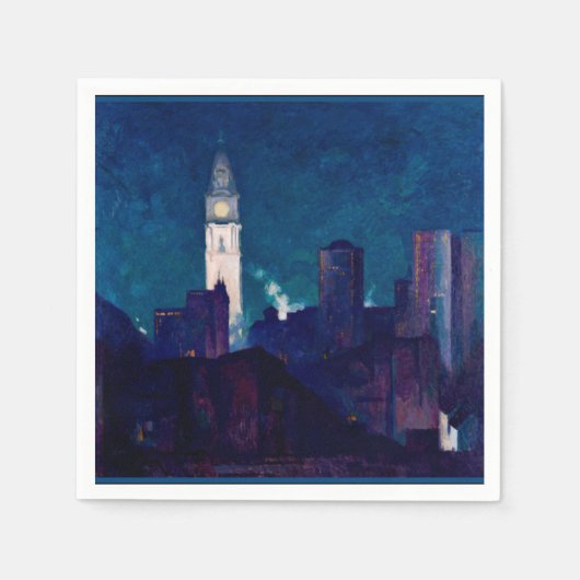 Philadelphia, Bild von Hugh Breckenridge Serviette (Vorderseite)