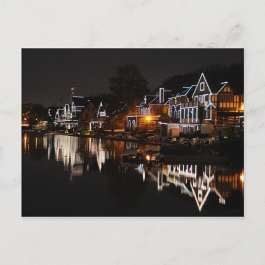 Philadelphia Boathouse Row bei Sonnenuntergang Postkarte (Vorderseite)