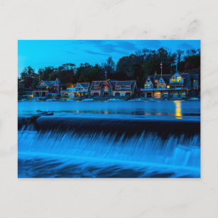 Philadelphia Boathouse Row bei Sunset Postkarte