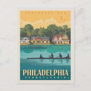 Philadelphia, Boathouse Row Postkarte
