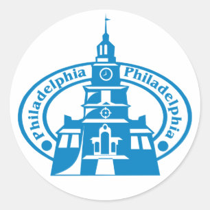 Philadelphia-Briefmarke Runder Aufkleber