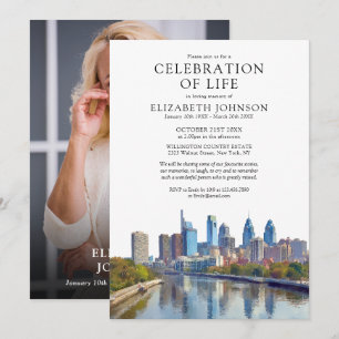 Philadelphia Celebration Of Life Trauerfeier Geden Einladung