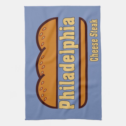 Philadelphia Cheese Steak Design Geschirrtuch (Vertikal)