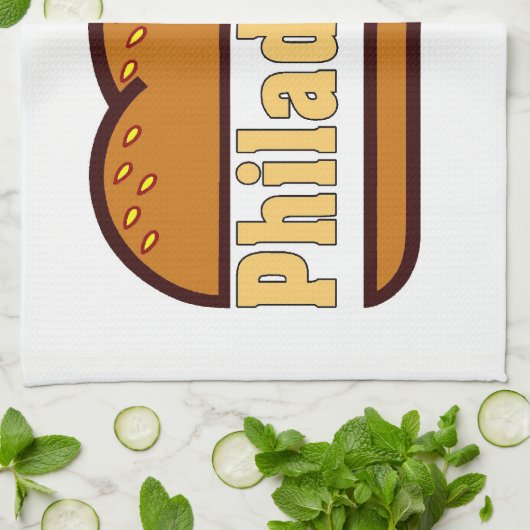 Philadelphia Cheese Steak Design Handtuch (Gefaltet)