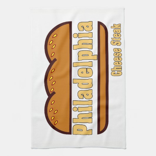 Philadelphia Cheese Steak Design Handtuch (Vertikal)