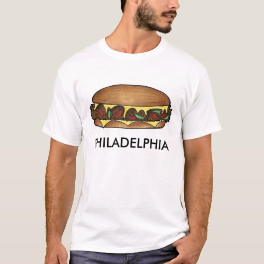 Philadelphia Cheese Steak Philly Cheesesteak Food T-Shirt (Vorderseite)