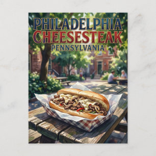 Philadelphia Cheesesteak Pennsylvania Postkarte