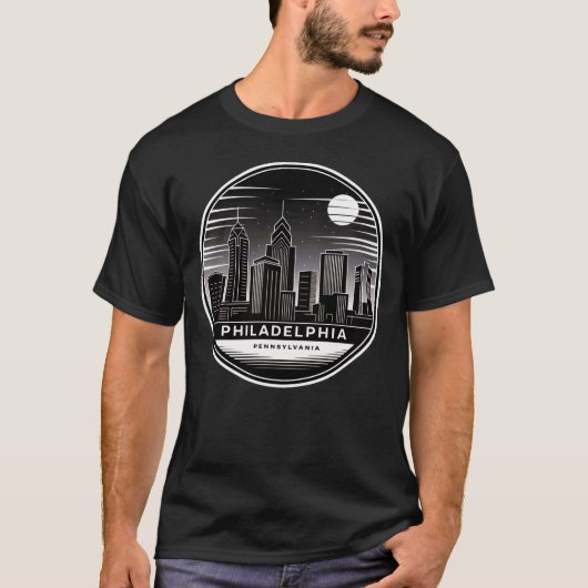 Philadelphia City Pennsylvania USA Minimalistisch T-Shirt (Vorderseite)