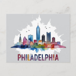Philadelphia City Pennsylvania USA Skyline Postkarte