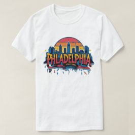 Philadelphia City Pennsylvania USA Skyline T-Shirt