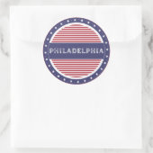 Philadelphia City Pride Emblem – American Identity Runder Aufkleber (Tasche)
