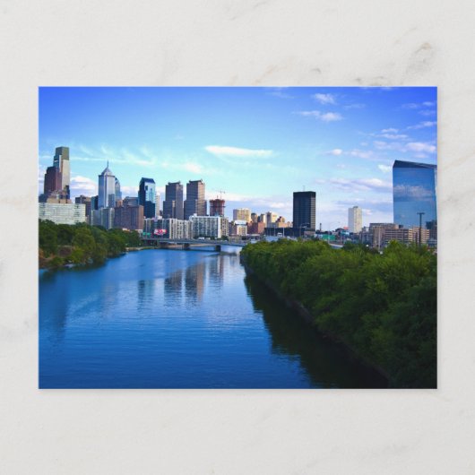 Philadelphia City Skyline Pennsylvania Postkarte (Vorderseite)