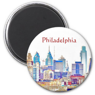 Philadelphia Color Sketch Magnet