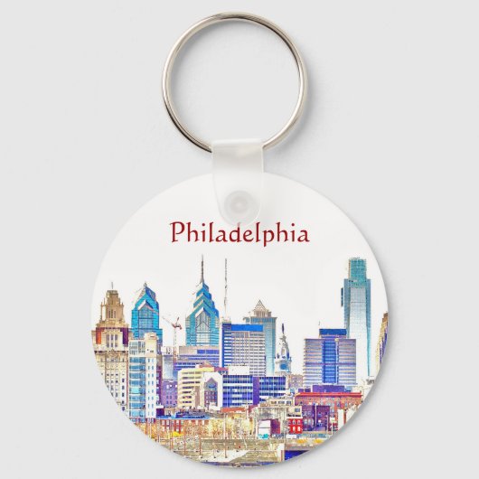 Philadelphia Color Sketch Schlüsselanhänger (Vorderseite)