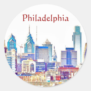 Philadelphia Color Sketch Sticker
