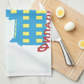 Philadelphia cyrillic geschirrtuch (Viertel Falte)