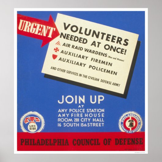 Philadelphia Defense - Freiwillige erforderlich -  Poster (Vorne)