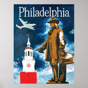 Philadelphia, Denkmal und Turm Poster
