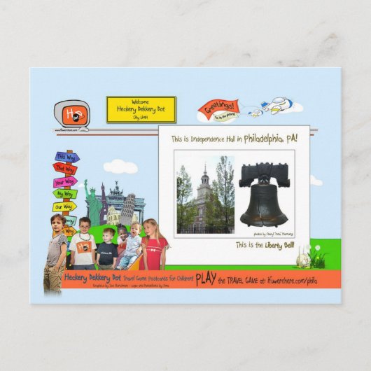 Philadelphia! Die Stadt der Brüderlichen Liebe! Postkarte (Vorderseite)