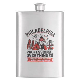 Philadelphia Erschöpfter Überdenker Energie-Sparmo Flachmann