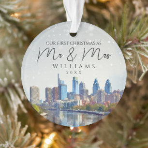 Philadelphia Erstes Weihnachten als Herr und Frau  Ornament